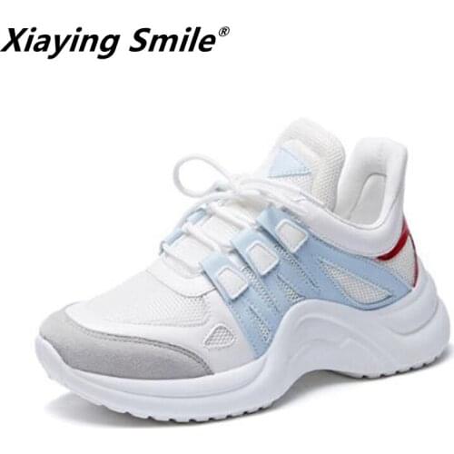 Xiaying Smile Women Luxury running shoes Breathable Lightweight sneakers Walking Shoes Woman brand style mesh sport shoes