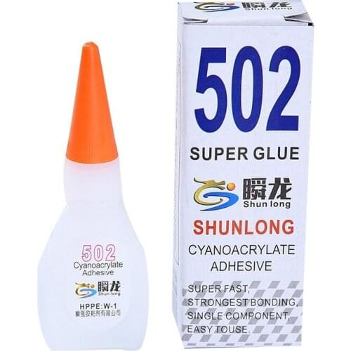 1Pc Instant Quick-drying Adhesive Strong Bond For Leather Rubber Wood Metal Phone Glass Office Supplies 502 Super Liquid Glue