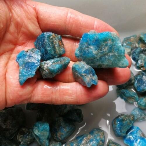 100g Irregular Natural Blue Green Apatite Crystal Stone Gravel Rough Mineral Specimen DIY Crafts