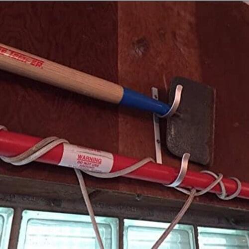 Pool Pole Hanger Premium 2pcs Aluminium Holder Hooks For Telescopic Poles Skimmers Leaf Rakes Nets Brushes Vacuum Hose