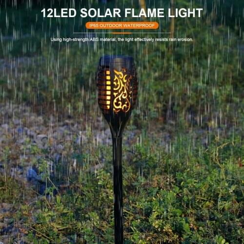 4PCS Solar LED Flame Lamp Fire Light Waterproof Flame Effect Light Outdoor LED Solar Power Garden Lighting Lawn Lamps Flickering