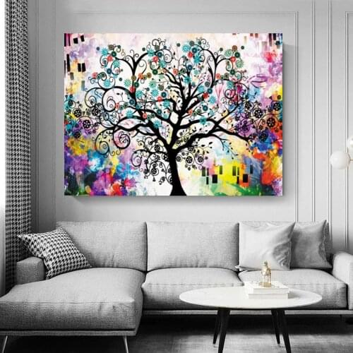 Diamond Painting 5D Abstract Color Tree Of Life Full Square Round Drill Diy Diamond Embroidery Mosaic Needlework Home Decor X81