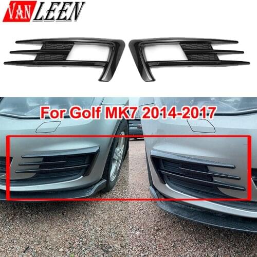 Carbon Fiber Car Fog Light Cover For Volkswagen VW Golf 7 MK7 2014 2015 2016 2017 2018 2019 2020 Lamp Grille Bumper Protector