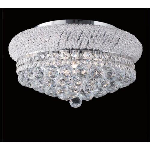 Free Shipping D360mm K9 Crystal Ceiling Lamp Chrome Ceiling Light Lighting Lamp Flush Mount Guaranteed 100% AC LED Light Fixture
