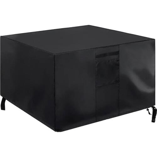 Fire Pit Cover Heavy Duty Waterproof Outdoor Table Chair Protective Covers Folding Oxford Cloth Garden 600D Water-Resistant BBQ