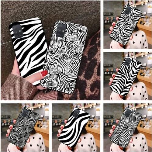 Black And White Zebra Pattern Phone Case For Samsung Galaxy A52 A21S A02S A12 A31 A81 A10 A30 A40 A50 A70 A80 A71 A51 5G