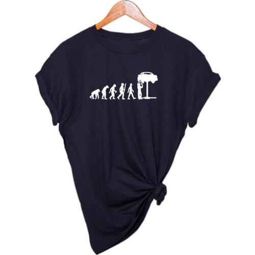 Human evolution pattern summer T-shirt womens fashion printing Harajuku womens T-shirt 2021 casual T-shirt 90s beauty XS-XXL