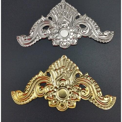 10Pcs/lot 104x56mm Filigree Metal triangle decoration For Jewelry Making DIY Accessories