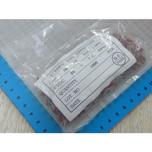 1000pcs/lot High Quality 56PF 56P 50V Ceramic dielectric Capacitor 56PF 56P 50V dip ceramic capacitors 56PF