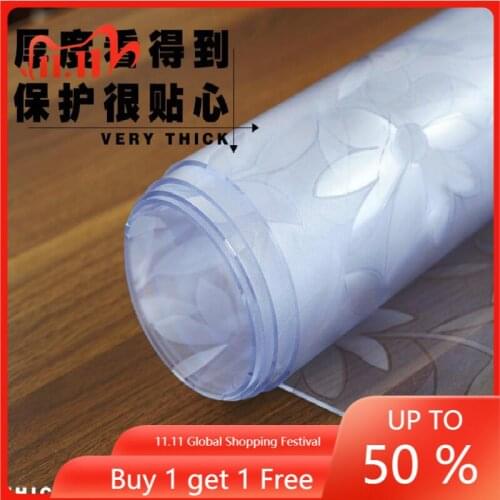 1.5mm cosmos printed soft thick tablecloth waterproof and heat-resistant PVC tablecloth dining table round tablecloth
