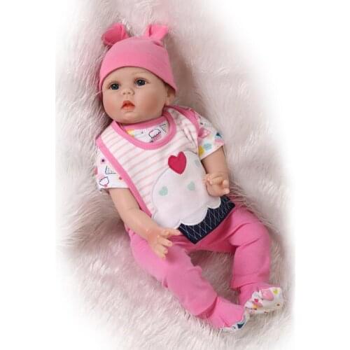 22" bebe doll reborn babies dolls toys silicone reborn dolls soft touch best children lover gift bonecas reborn Brinquedos