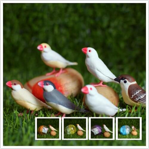 Pvc figure simulation animal model bird 6pcs/set
