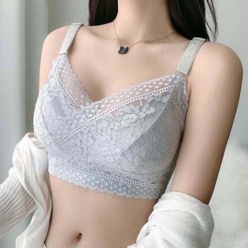 Underwear womens no steel ring, ultra-thin, big breasts, small adjustment bra, large size gather bra, full cup, summer