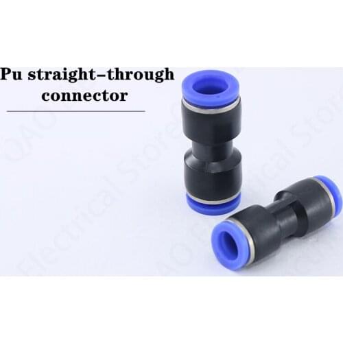 Pneumatic fittings PU water pipes and pipe connectors direct thrust 4 to 16mmplastic hose quick couplings