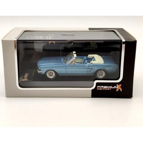 Premium X 1:43 For FORD MUSTANG Convertible 1966 PRD250 Blue Diecast Models Auto Cars Collection