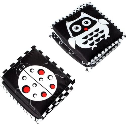 Brain Developmental Baby Book Animal Cloth Book for Infant Folding Book Tearproof Educational Soft Book Crib Surrounding