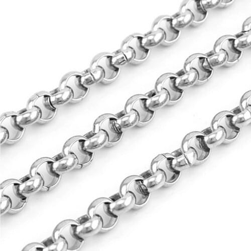 DIY Jewelry 10mm 0.35" Thick Big Rolo Chain Necklace Bracelet Punk Style Stainless Steel Sell 1 meter Wholesale Chain