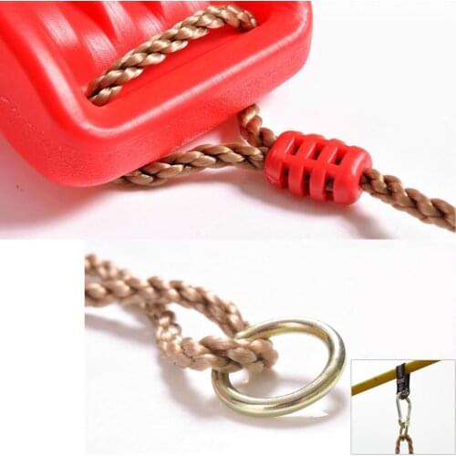 Strong Hanging Tree Swing Seat with Adjustable Rope Set for Kids Toys Red