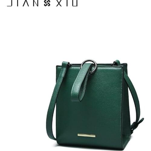 JIANXIU Brand Women Messenger Bags Shoulder Crossbody Small Bag Genuine Leather Handbag Bolsas Bolsa Sac Femme Ring Belt Tote