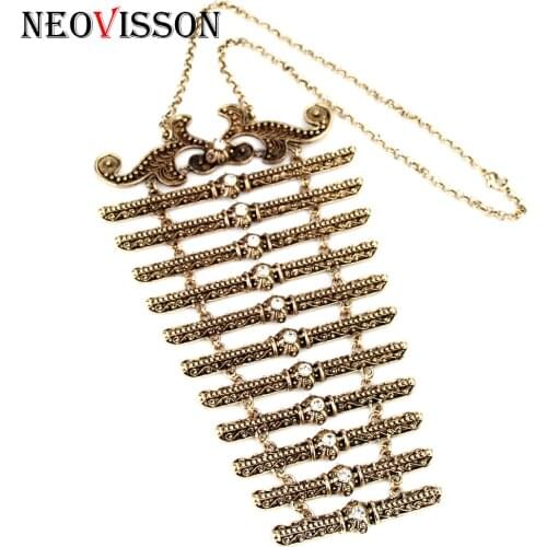 NEOVISSON Vintage Gold Color Caucasian Breastplate Set For Women Caftan Dress Custom Colors