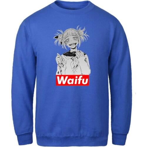 Mens Sweatshirt Waifu Printing Long Sleeve Hoodie Vintage Outwear Tops Mans Clothing Comfortable Autumn Sudaderas Masculino