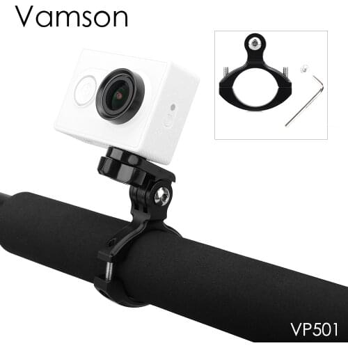 Vamson for Go pro Accessories Bike Bicycle Aluminum Handlebar Fixed clamp For Gopro Hero 8 7 6 5 4 for eken for XiaoYi 4K VP501