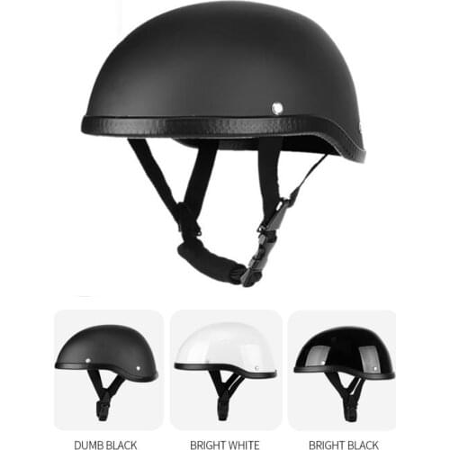 Adult Motorcycle Half Face Vintage Summer Helmet Hat Cap Men/Women Motorcross Moto Racing White/Black