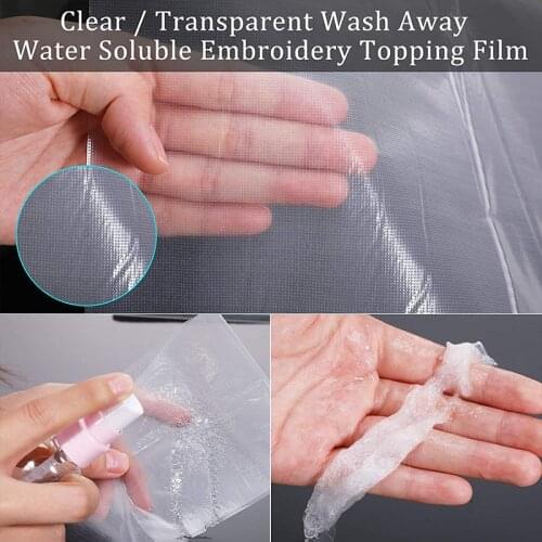 1 Meter Wash Away Embroidery Stabilizer Water Soluble Stabilizer For Embroidery And Topping 35 Um Transparent Water-Soluble Film