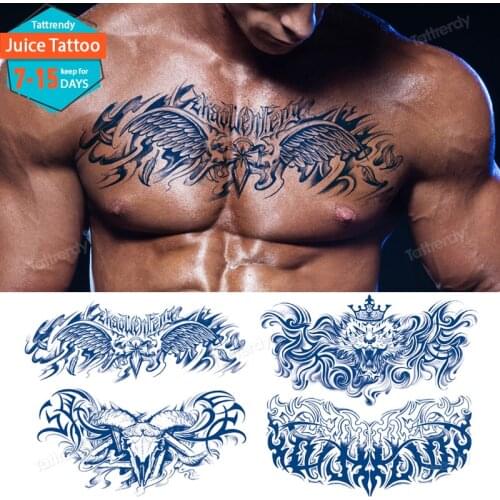 Juice Ink Waterproof temporary men tattoos tattoo chest back large tatoo fake dragon girl tattoo body art sticker sexy decals