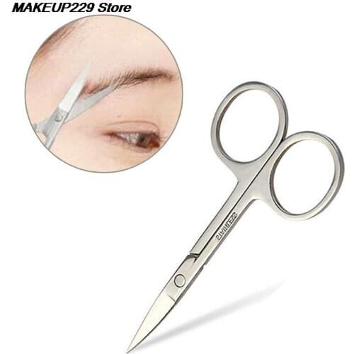 1Pc Stainless Steel Small Eyebrow Nose Hair Scissors Cut Manicure Facial Trimming Tweezer Women MakeupTool