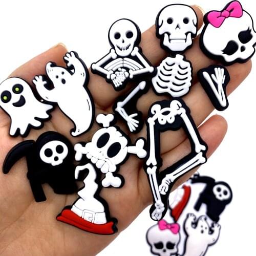 10PCS/Set Halloween Series PVC Flat Back Accessories Crafts Ghost Icon Embellishments For DIY Phone Case Jewelry Scrapbook