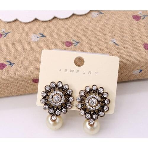 200pcs 3.3*4.5cm Jewelry Earring Card White PVC Paper Jewelry Ear Studs Hanging Tag Earring Display Cards