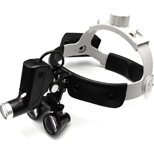 3.5X Magnifiers White and Black Dental Surgical Headlight Lamp for Operation
