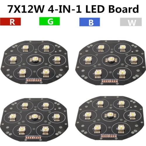 4pcs/ 7X12W moving head lihgt lamp beads, rgbw 4in1 led lamp beads Professional stage light led light source