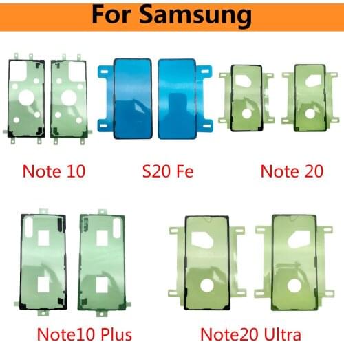 5pcs For Samsung Note 10 20 S20 Fe Phone Housing Back Battery Cover Adhesive Sticker Tape Waterproof Battery Cover Glue