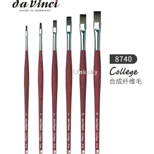 Da Vinci Student Series 8740 College Acrylic Paint Brush, Bright Synthetic with Non-Slip Matte Handle, for beginners & students