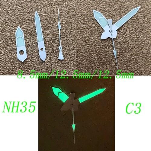 Watch accessory pointer C3 green light suitable for Japan NH35/NH36 movement Super luminous