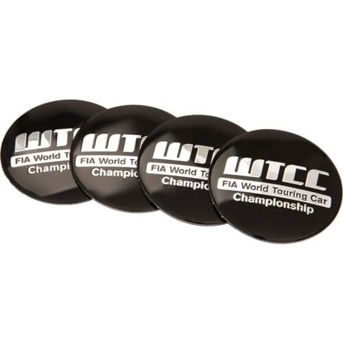 Car Emblem Badge Wheel Sticker WTCC Center Hub Caps For Mercedes Benz Audi Citroen Dodge Mitsubishi Honda Tesla VW Hyundai I30