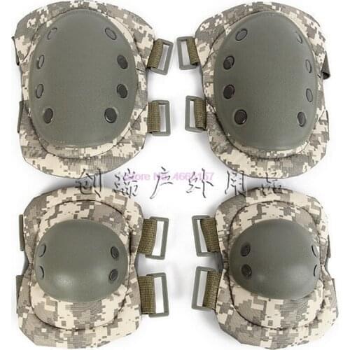 By dhl or ems 20sets 4 Pcs/set Military Tactical Protective Elbow Knee Pad CS Extreme Sports Support Kneepad Combat Protector