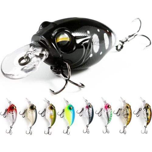 Crankbait Floating Fishing Lure 43mm 7.1g Wobbler Artificial Hard Plastic Trout Bait Crank Minnow Tackle
