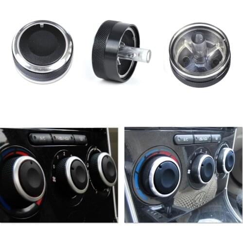 DWCX 3Pcs car-styling Aluminum Alloy ABS Air Conditioning A/C Knobs Switch For Mazda6 Mazda 6 M6 2003 2004 2005 2006 2007 2008