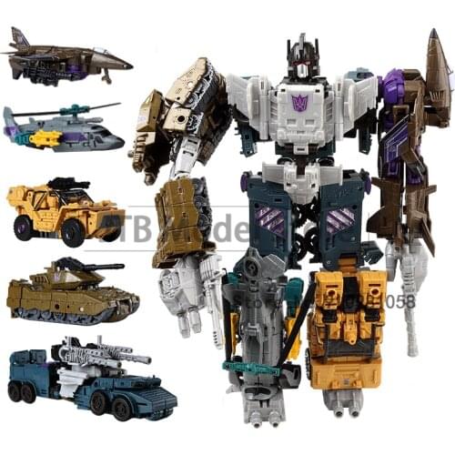 HaiZhiXing 5in1 Combiners Bruticus G1 Transformation Action Figure Toy Brawl Swindle Vortex Model Deformation Car Robot Figma