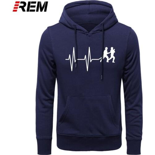 REM Hoodies, Sweatshirts Casual Fireman Heartbeat Firefighter Men Fire Hose Worker Uniform Rescue LONG Sleeve Gift Idea Top