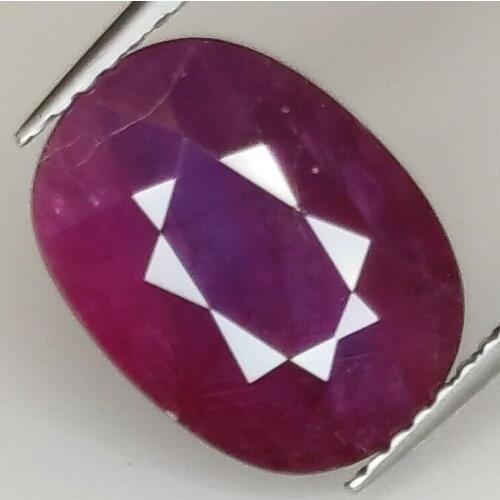 4.16ct Ruby oval cut 12.0x9.0mm