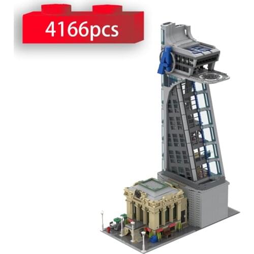 Super Heroes Iron Thanos Tower Model Building Blocks Collection MOC Bricks Sets Educational Toys for Children Boys Gifts