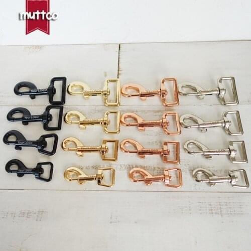 20pcs/lot Engraved buckle laser metal buckle customize LOGO 15mm,20mm,25mm,30mm dog clip hook DIY pet products 4 colours