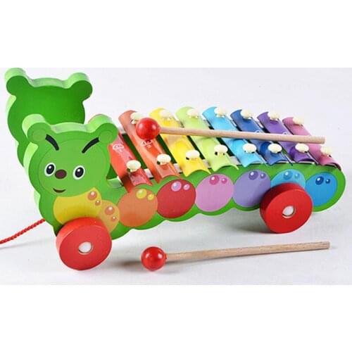 Mini Cartoon Animals Xylophone Toy Hand Knock Kids Piano Toy Musical Instrument Educational Music Toy For Children Gifts