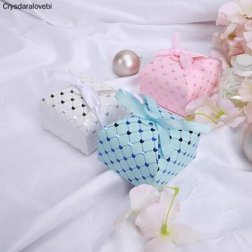 New Fashion Bronze Candy Gift Box Creative Love Wedding Candy Box Bridesmaid Hand Gift Box Packaging Party Favours Baby Shower