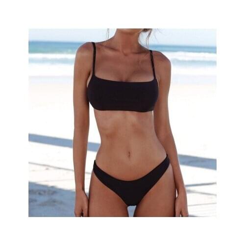 New sexy solid color split bikini swimsuit multicolor ladies swimwear bikini