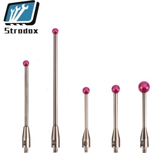 Ruby Head Probe Level Dial Indicator 1pc Length 10 20 mm CNC CMMC Thread M2 Measuring Tip Sonde Non-magnetic Gauge Pin Gage Ball